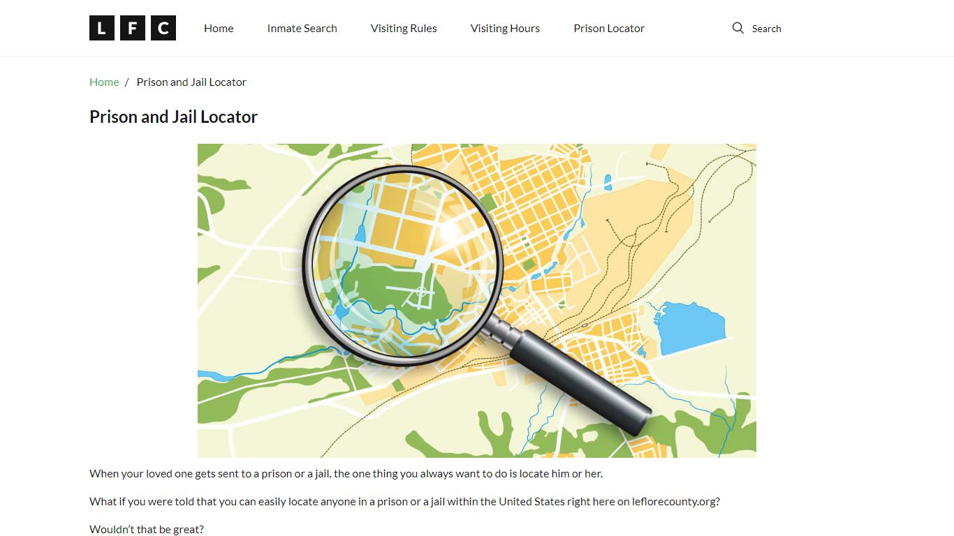 Prison and Jail Locator - leflorecounty.org
